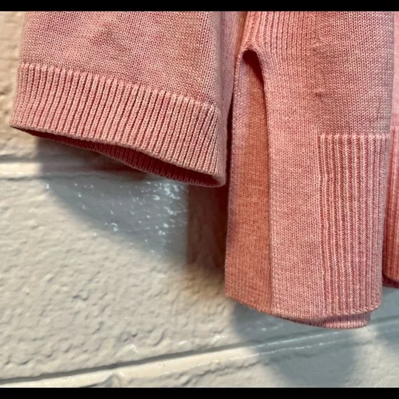 TALBOTS lightweight pink button front cotton / rayon cardigan, size L EUC - Picture 4 of 8